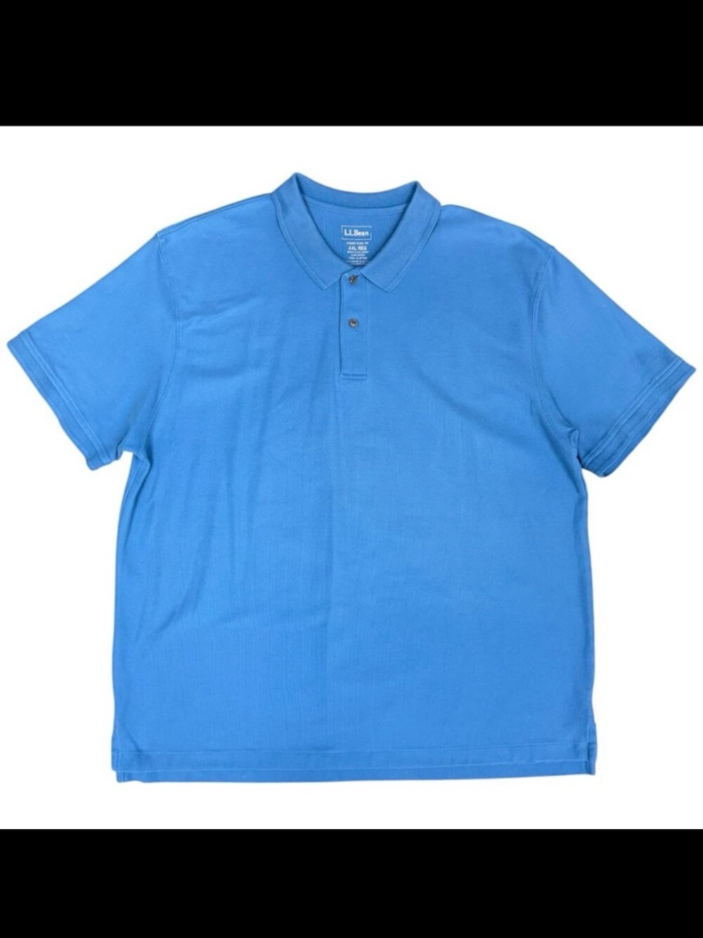 Men's L.L. BEAN Short Sleeve Polo Golf Shirt Carolina Blue | Size‎ XXL